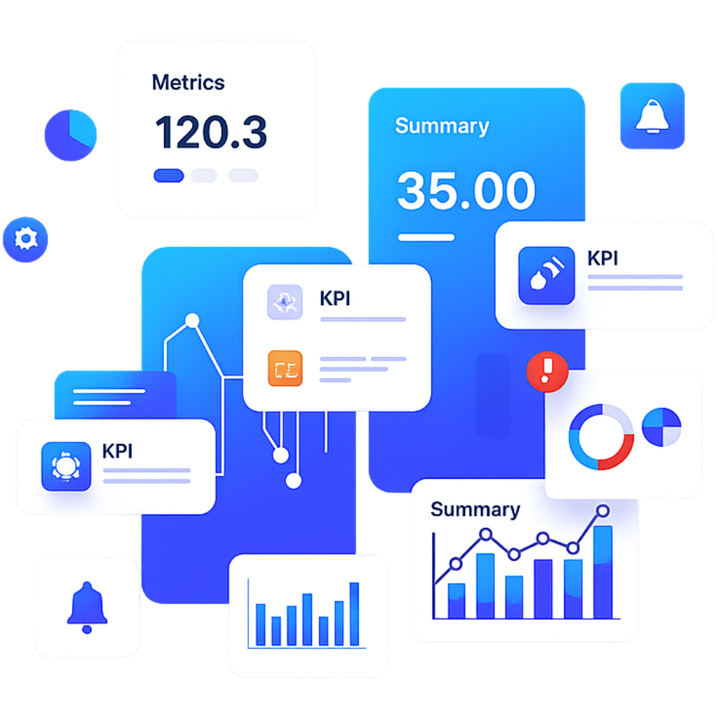 Business dashboard illustration