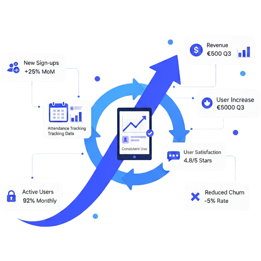 Growth and retention illustration